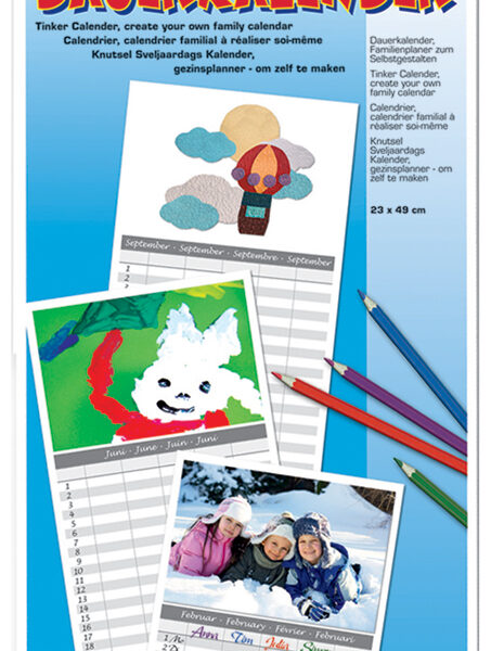 Creatieve wandkalender 'Familieplanner', 230 x 490 mm