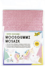 Glittermozaïek van zelfklevende biesvormpjes.