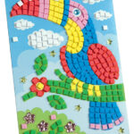 Mosrubber mozaïek 'Papegaai', 405 stukjes