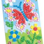 Mosrubber mozaïek 'Vlinder', 405 stukjes