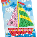 Mosrubber mozaïekplaat 'Schip', 405 stukjes