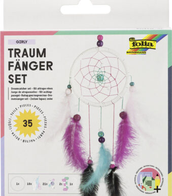 Veerenpluimen dromenvanger set 'Meisjesachtig', 35-delig.