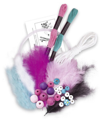 Veerenpluimen dromenvanger set 'Meisjesachtig', 35-delig.