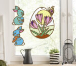 Vensterborduren knutselset 'Lente', 250 x 350 mm