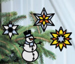 Winterse raamversierings knutselset, 250 x 350 mm