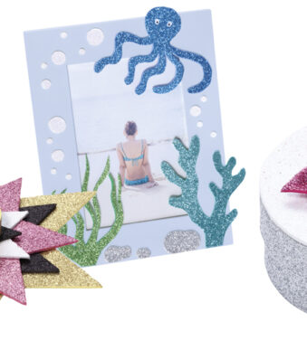 Glittermosrubber vellen, niet zelfklevend, 10 stuks