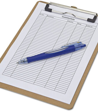 MAUL klembord MAULbasic, van hardboard hout, DIN A5 staand