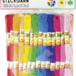 Borduurgaren, 52 klossen van 8 meter, gemengde kleuren.