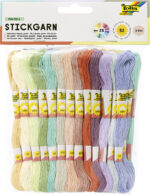 Borduurgarennaalden Pastel, gekleurd assortiment