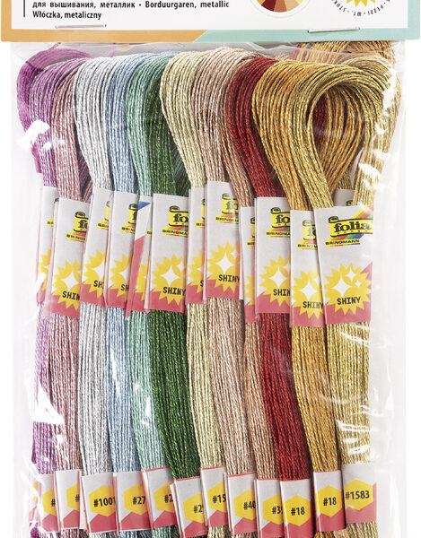 Metaaldraad voor borduren, gekleurd assortiment.