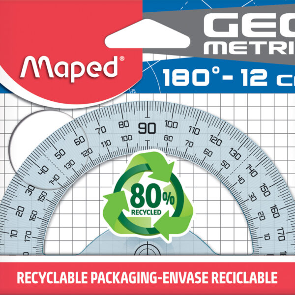 Maped halve cirkel-hoekmeter Geometric 180 graden, 120 mm