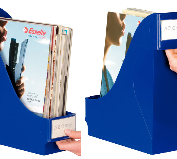 LEITZ tijdschriftencassette extra breed, DIN A4, polystyrol, blauw