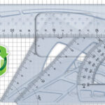 Maped geometrie-set, 4-delig, transparant