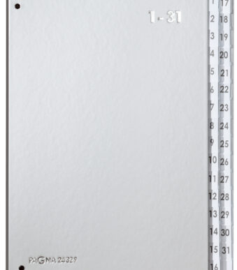 PAGNA pultordner/sorteerordner Color, DIN A4, 1 - 31, 31 vakken, zilver