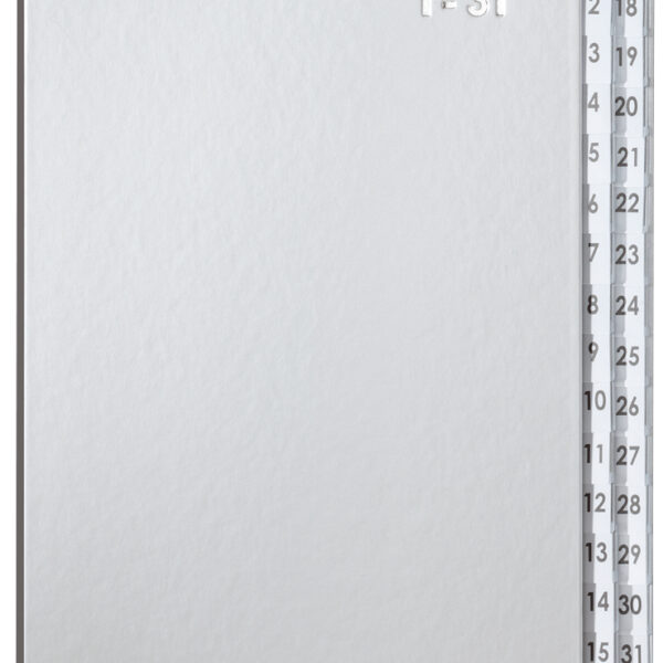 PAGNA pultordner/sorteerordner Color, DIN A4, 1 - 31, 31 vakken, zilver