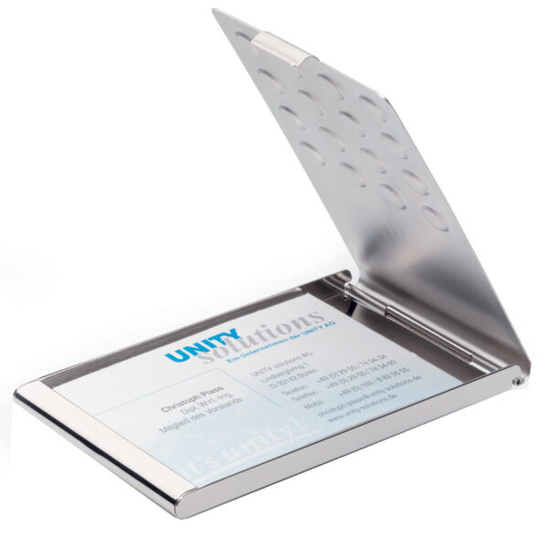 DURABLE visitekaartjes-etui BUSINESS CARD BOX CHROME, zilver