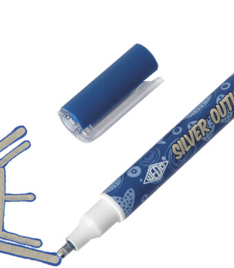 WEDO creatiefmarker SILVER + OUTLINE, 6 stuks in etui