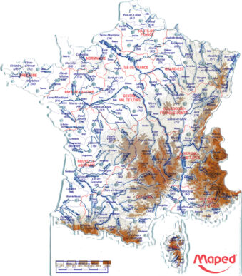 Maped sjabloon Frankrijk-landkaart, inhoud: 2 stuks