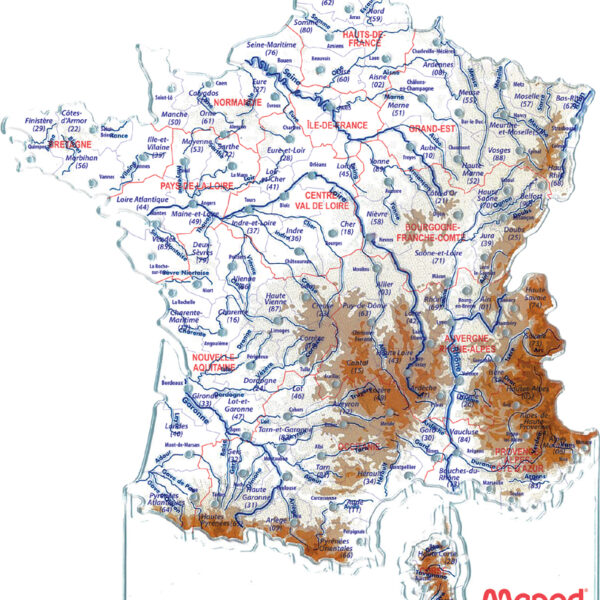 Maped sjabloon Frankrijk-landkaart, inhoud: 2 stuks