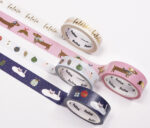 Folia Decoratiepleisterband Washi-Tape Kerst 'FALALA', set van 4