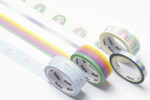 Washi-tape met regenboogwolken, foliefeature, set van 4.