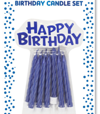 Clairefontaine Verjaarsdagskaarsen 'Gefeliciteerd', blauw