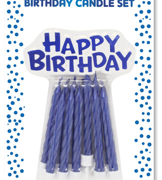 Clairefontaine Verjaarsdagskaarsen 'Gefeliciteerd', blauw