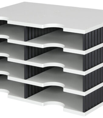 styro basisunit styrodoc duo, 8 vakken, grijs/zwart