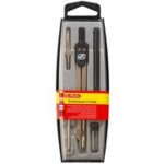 Houten passer-etui, 5-delig, zwart