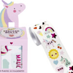 Eenhoorn-stickervellen op rol, 4 meter