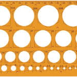 Maped cirkelsjabloon, 1 - 35 mm, 39 cirkels