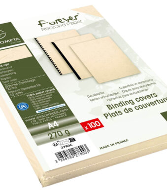 EXACOMPTA schutbladen / dekbladen FOREVER, A4, ivoor, met leerstructuur