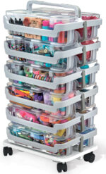 deflecto Caddy-Organizer, stapelbaar, wit/transparant