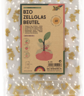 Cellofaanzakjes voor kerst, 145 x 235 mm.