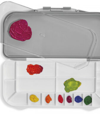 deflecto verfpalet met deksel, grijs / wit