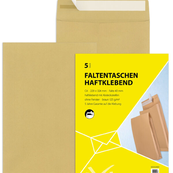 Verzendenvelope C4, zonder venster, bruin