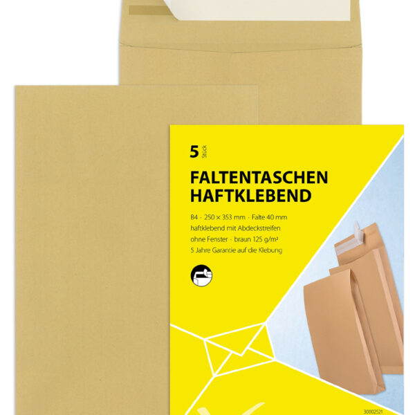 Verzendzakken B4, zonder venster, bruin