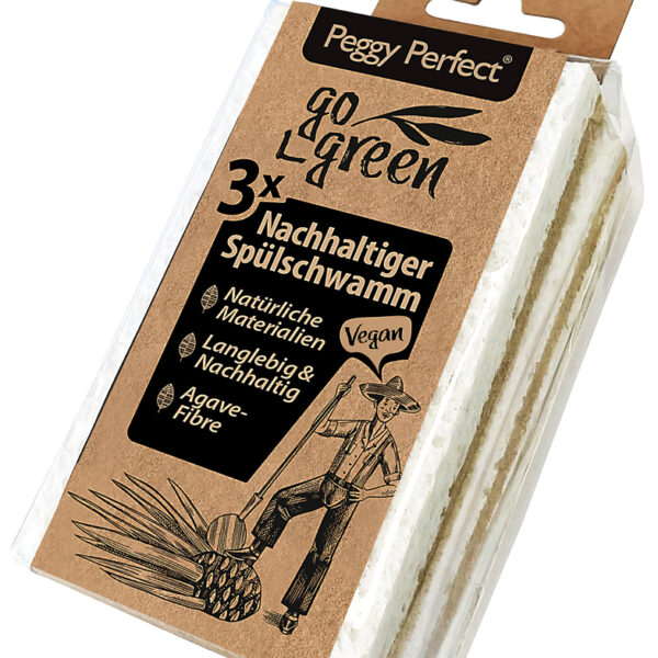 Peggy Perfect reinigingsspons 'GoGreen', 3 stuks