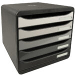 EXACOMPTA schuifladenbox BIG-BOX PLUS, 5 lades, grijs