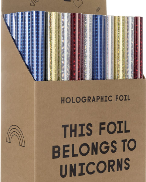 Holografische zelfklevende folie, 400 x 1000 mm, displaymodel