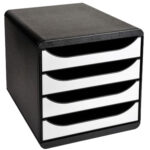 Exacompta ladenkast, 4 laden, glanzend wit