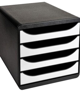 Exacompta ladenkast, 4 laden, glanzend wit