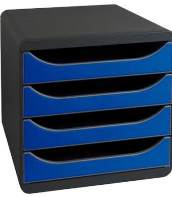EXACOMPTA schuifladenbox BIG-BOX, 4 lades, koningsblauw