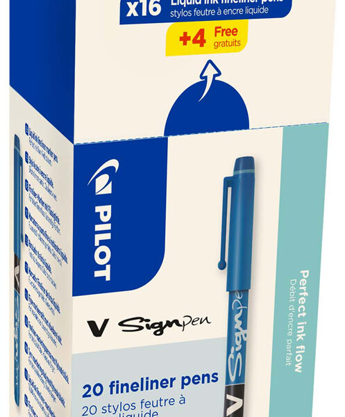 PILOT fineliner V Sign Pen, VALUE PACK, blauw