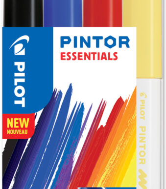 PILOT pigmentmarker PINTOR, medium, set van 4 'ESSENTIALS'