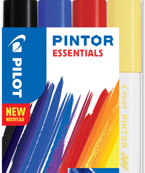 PILOT pigmentmarker PINTOR, medium, set van 4 'ESSENTIALS'