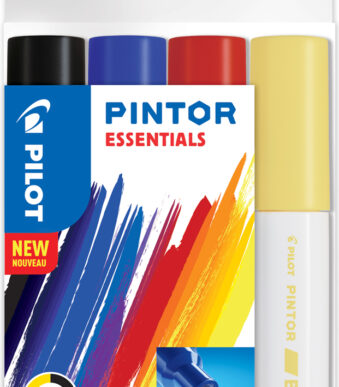 PILOT pigmentmarker PINTOR, broad, set van 4 'ESSENTIALS'