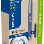 PILOT rollerball V5 HI-TECPOINT, blauw, BONUSPACK