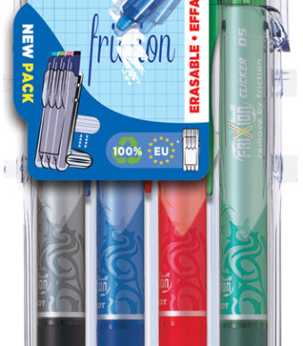 PILOT rollerball FRIXION BALL CLICKER 05 Set2Go, 4 stuks in etui
