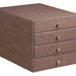 Rhodia ladebak, 4 laden, chocoladebruin.